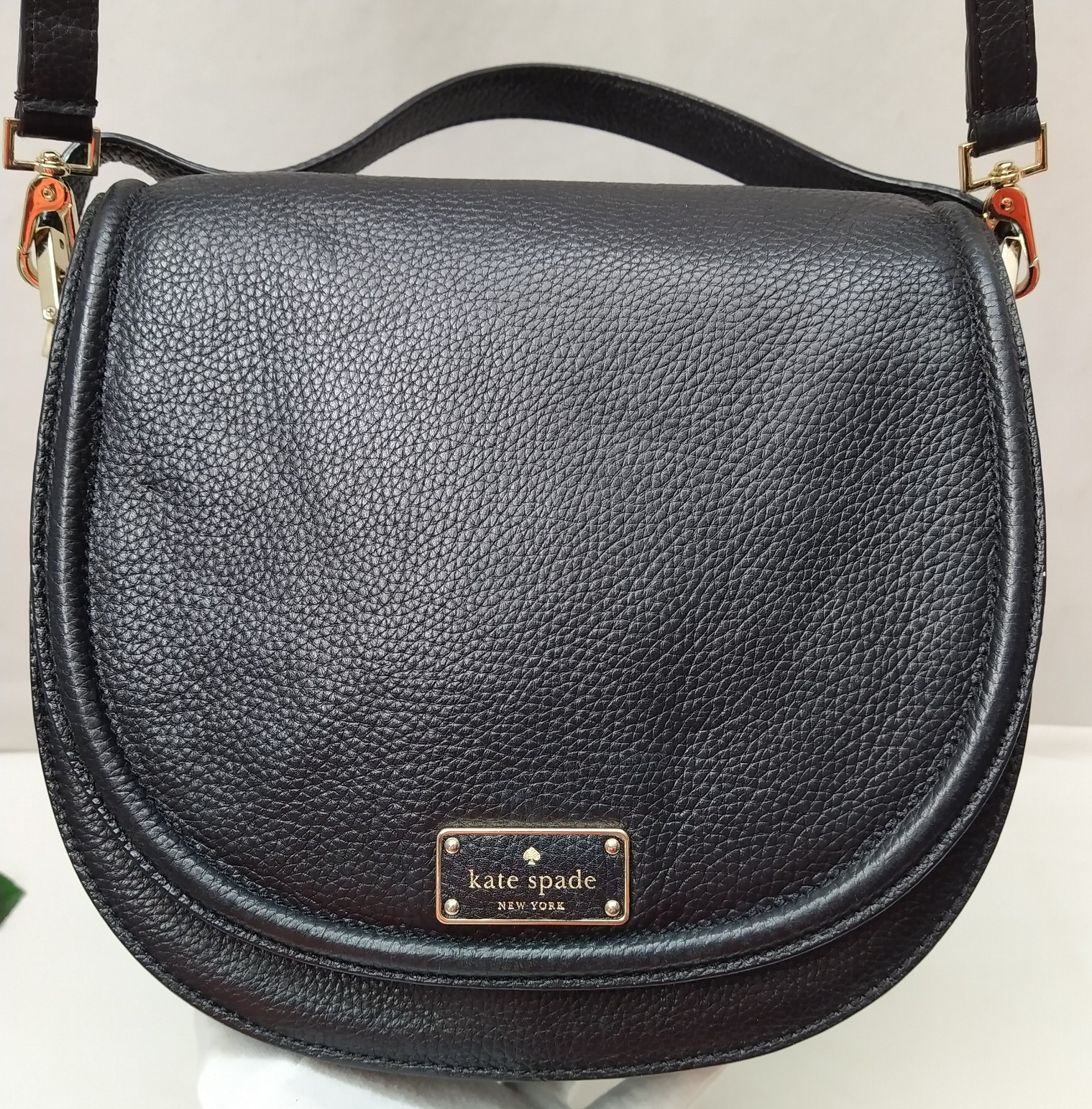 Kate Spade New York Black Leather Flap Closure Top Handle Crossbody Bag thumbnail 7