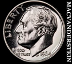 1964 Silver Roosevelt Dime - Choice Gem Proof  Lustrous  No Reserve  #K957