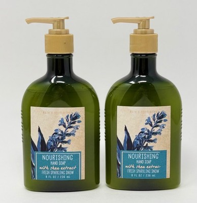 2 BATH & BODY WORKS FRESH SPARKLING SNOW NOURISHING HAND SOAP WASH SHEA EXTRACT
