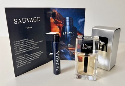 DIOR HOMME Eau de Toilette .34 oz. 10 ml Mini Travel Splash Sauvage Spray Sample