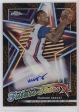 2023-24 Topps Chrome Orange Basketball Refractor 15/25 Marcus Sasser Auto 1e8j