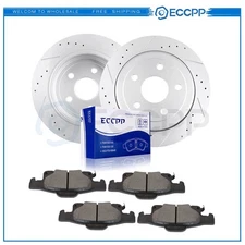 Rear Ceramic Brake Pads And Rotors For 11-17 Dodge Durango Jeep Grand Cherokee