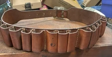 30” Viking Leather Ammo Bullet Shell Belt Handmade Mexico Brown 12s Small #7014