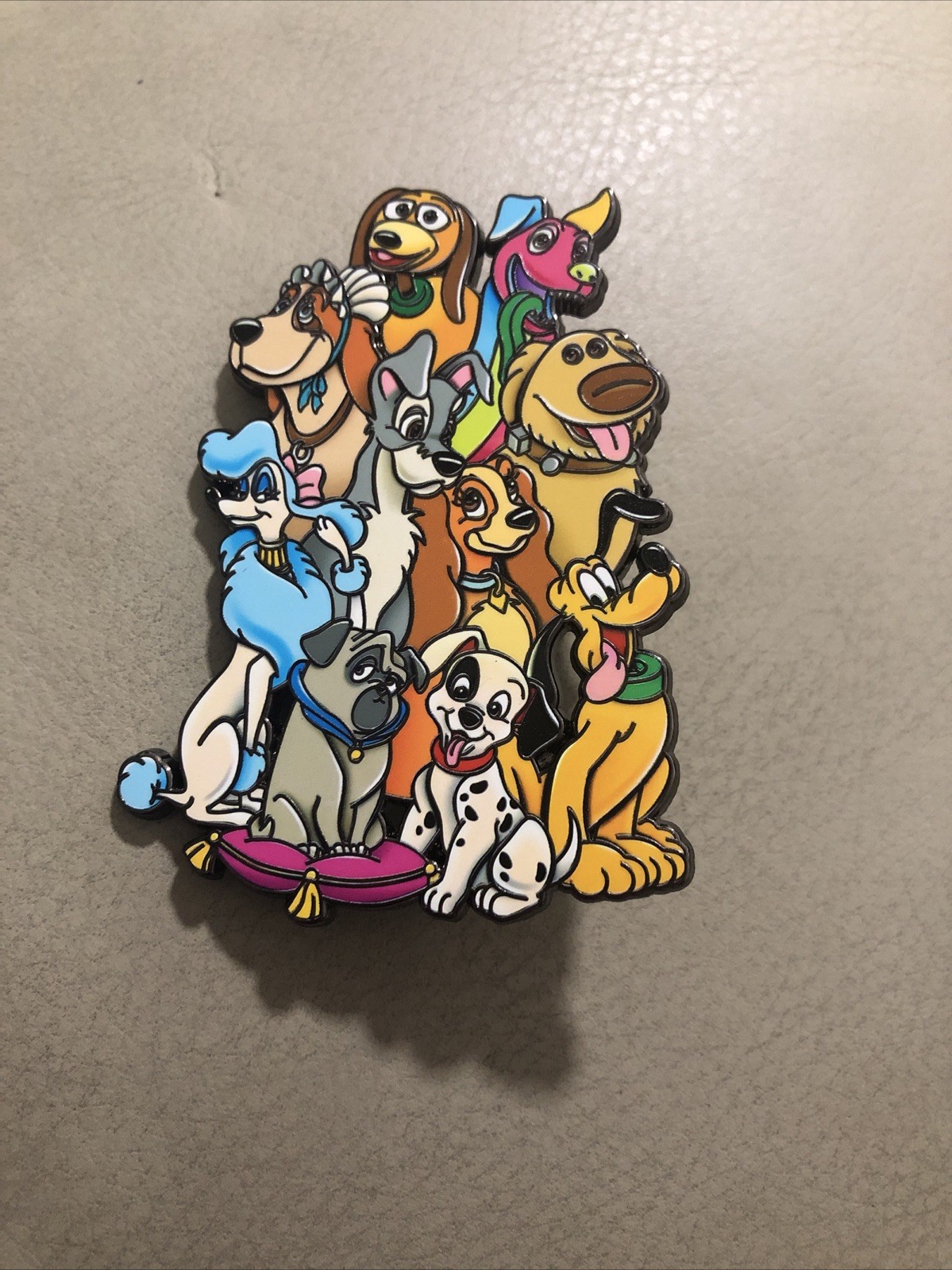 PIN DOGS LADY TRAMP NANA PLUTO PERCY SLINKY GEORGETTE DANTE  3" JUMBO FANTASY