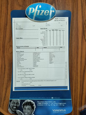 Pfizer VIAGRA/Detrol LA Pharmaceutical Drug Rep Advertising 2-Sided Clipboard