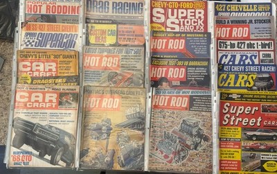 Lot 17 Vintage Hot Rod Drag Racing Car Craft Super Stock 1967 1968 Mags