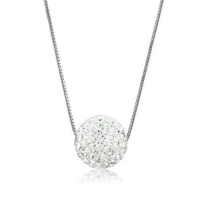 Women's Rhodium Plated Brass Chain Pendant Crystal Clear - Daily, Layering | Mod