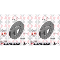 2X Zimmermann Sport Bremsscheiben 320Mm Gelocht Vorne Passend FüR Audi A4 A5 A6