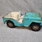 Vintage Tonka Jeep Pressed Steel Blue Toy Truck USA Play Vehicle Kids Model