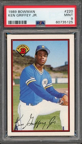 1989 Ken Griffey Jr Bowman #220 RC Rookie PSA 9