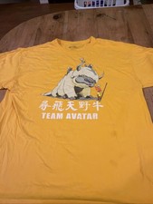 AVATAR The Last Airbender TEAM AVATAR Yellow Graphic Shirt Men's SZ XL