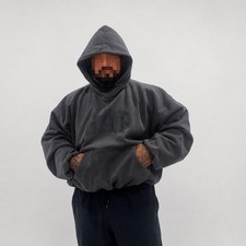 YZY Men s M Gray Pullover Hoodie Oversized Gr...