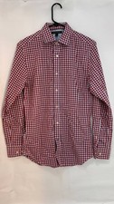 Banana Republic Men  s Red Checkered Non-Iron Slim Fit Shirt   Size S, New