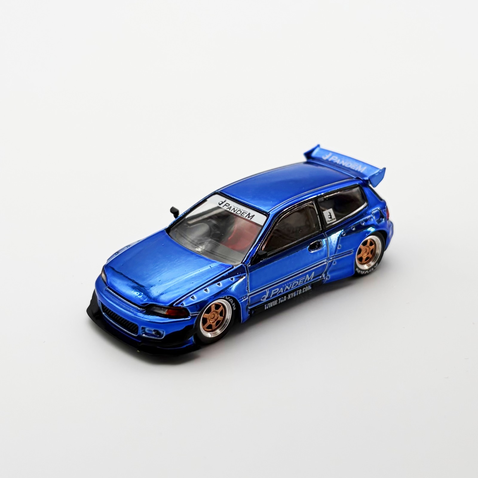 Pop Race 1:64 Pandem Civic EG6 Chrome Blue #206
