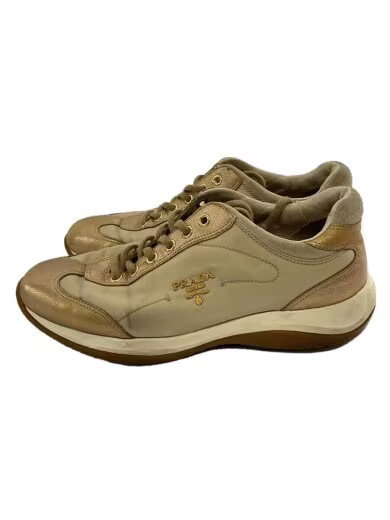 PRADA Low-Top Sneakers in Gold Size 37 Style 3E4897
