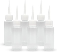 6pcs 50ml Squeeze Applicator Bottles - Plastic Glue Bottles for Hair Salon,