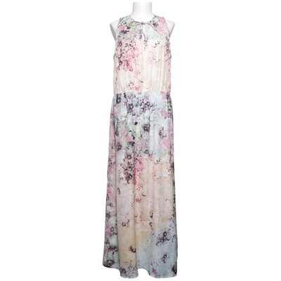 KappAhl, Maxikleid, Größe: 42, Beige/Mehrfarbig, Recyceltes Polyester #lS4