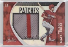 2021 Panini Absolute Patch Holo Silver 5/25 Matt Thaiss #PAT-MT Patch 0w7