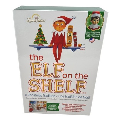 Elf on the Shelf Book Boy Light Blue Eyes Christmas HC DJ New Sealed Xmas