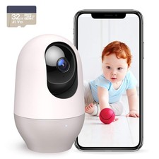 nooie Baby Monitor with 32G SD,360-degree 2K Baby WiFi Monitor Smart Baby Monito