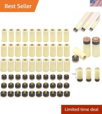 60-Piece Billiard Cue Ferrules  Screw-On Cattlehide Tips - 11mm, 12mm, 13mm