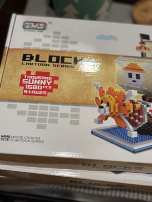 3 Boxes ZMS Blocks 3446 Thousand Sunny Pirate Ship Anime 1680 Pcs