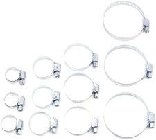   12 Piece Adjustable 5/8"-2" Inch Range Zinc Plated Steel Worm Gear Hose Clamps