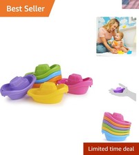 Little Boat Train Bath Toy Set Fun 6-Piece Educational Set for Toddlers
