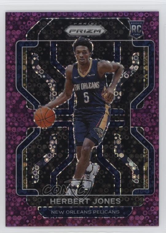 2021-22 Panini Prizm Fast Break Purple 73/75 Herbert Jones #329 Rookie RC 0m89