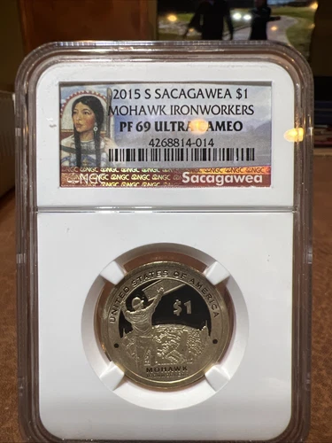 2015 S Sacagawea $1 Mohawk Ironworkers NGC PF69 Red Label