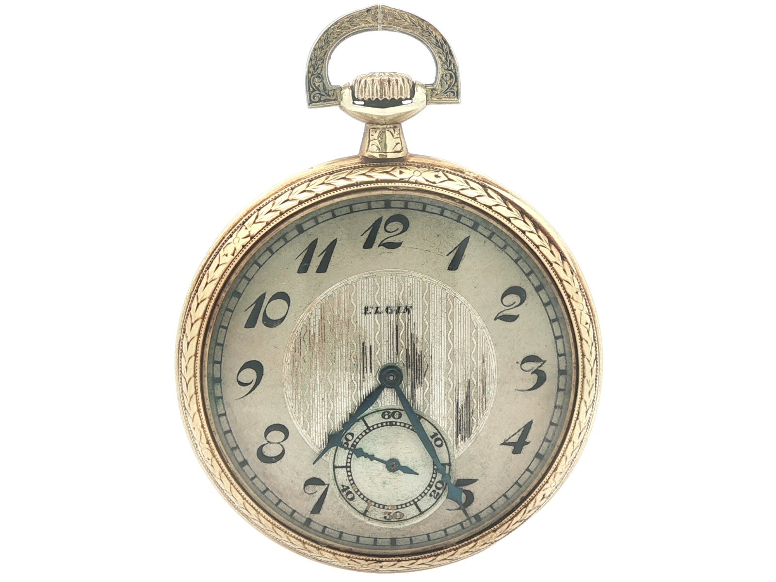 Antique Elgin 14k Gold Grade 345 Size 12S 17j Mechanical Open Face Pocket Watch