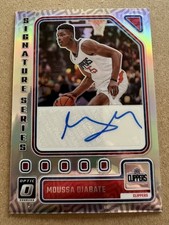 2023-24 Moussa Diabate Optic Signature Series Holo Auto Card #SS-DIA Hornets