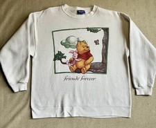 Vintage Winnie The Pooh Crewneck Sweatshirt M/L Womens Friends Forever Piglet