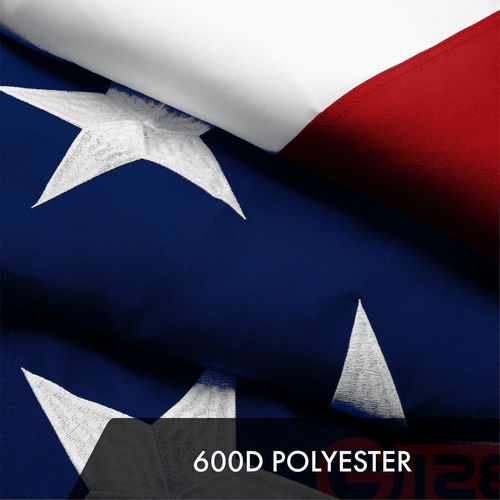 Confezione da 2: Bandiera Americana USA 15x25 Ft Serie ToughWeave Ricamata 600D - Foto 4 di 8