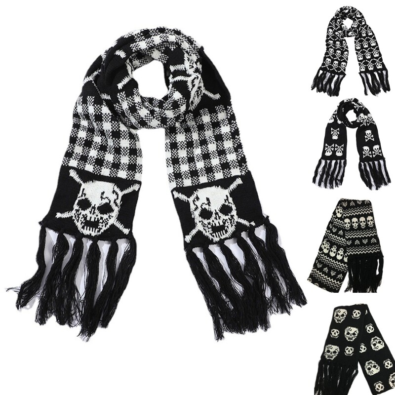 Skull Crossbones Skeleton Scarf Unisex for Women Men Adults-image