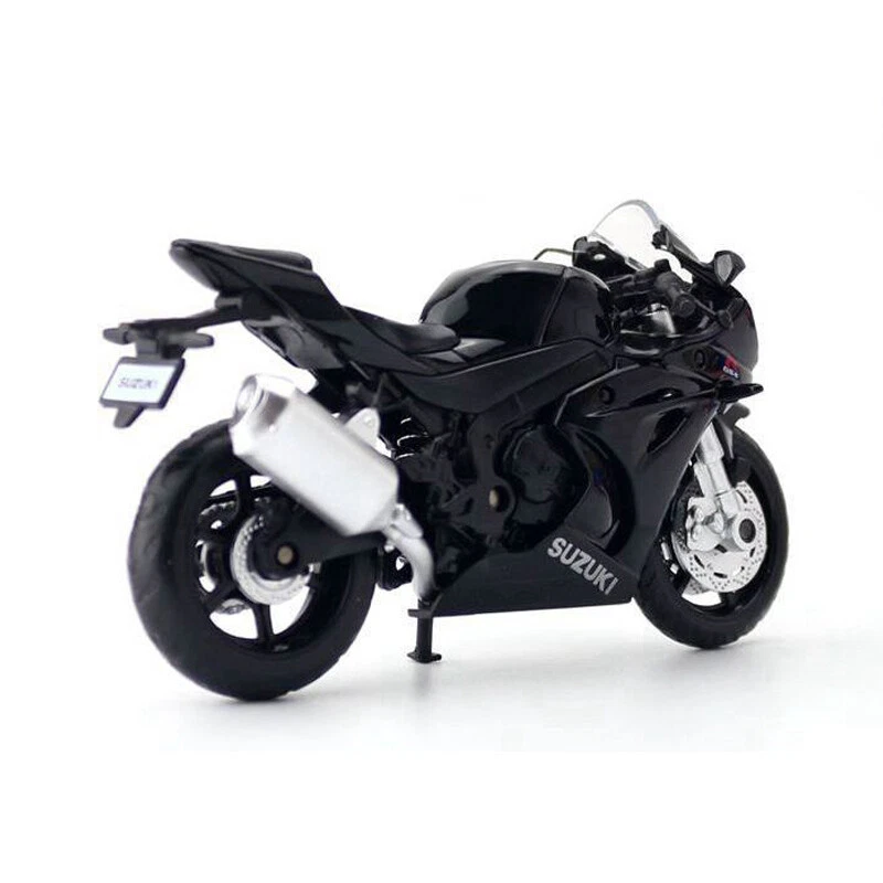 1:18 Suzuki GSX-R1000 Motocicleta Modelo Juguete Diecast Coche de Juguete para Niños Niños Negro Foto 3 de 4