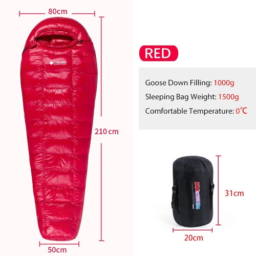 95% White Goose Down Sleeping Bag Camping Sleeping Bag Goose Down Filled Mummy - Picture 38 of 44