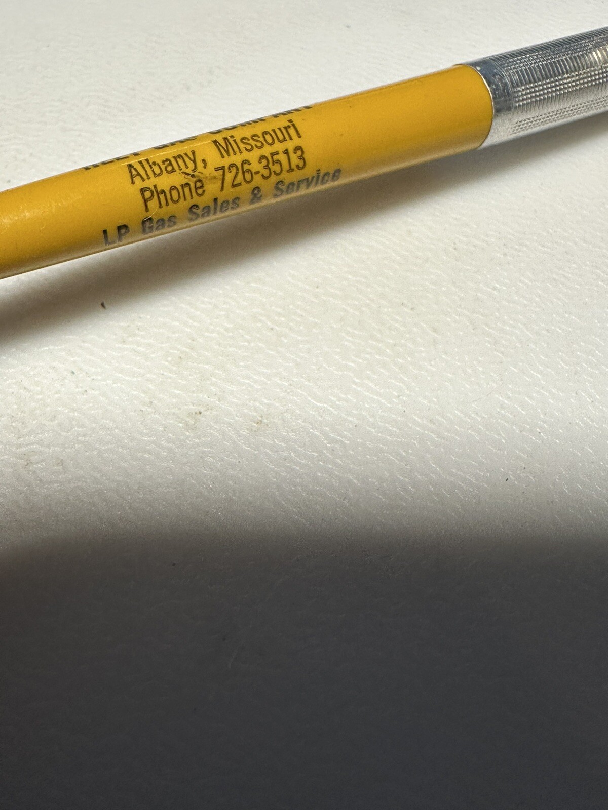 Vintage Albany Missouri Heet Gas Company LP Fuel Sales Service Advertising Pen