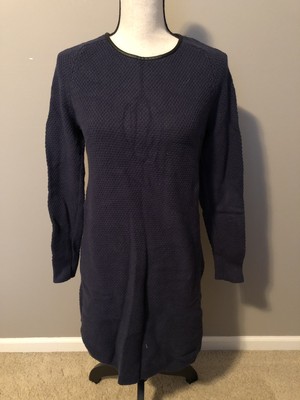 dark blue sweater dress