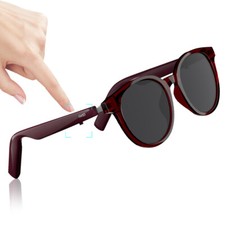 Smart Glasses Bluetooth Sunglasses Open Ear Speaker Headset Headphone Red Sports