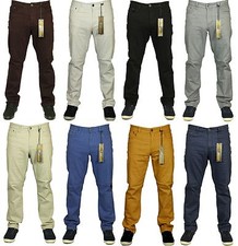 Kam Men's Chinos Trousers Casual Slim Fit Chino Jeans Pants All Waist Size