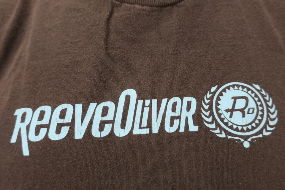 VTG 2005 Reeveoliver Skateboard ADIO Skateboards Reeveadio Tour Brown Tee Sz L - Image 4 of 4