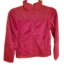 The Children s Place Girls Fleece Soft Zip Up Jacket Pockets Wild Fuchsia M 7/8