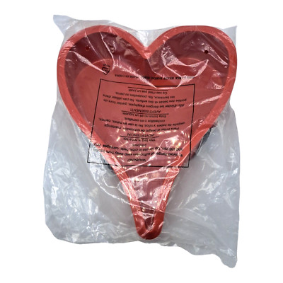 Tupperware Silicone Heart Magic Baking Form Red NOS Rare