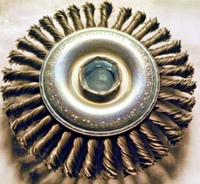 Pferd Knot-Stringer Bead Wheel Brush 4" Dia x 5/8-11 Thread (NEW - SINGLE DISC)