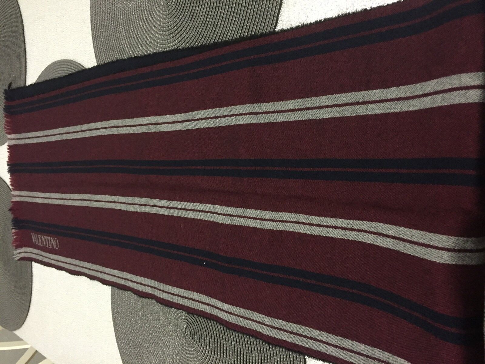 VALENTINO Men Scarf wool stripes Striped - image 3
