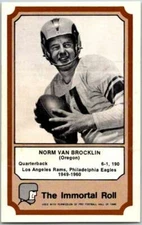 1976 Fleer The Immortal Roll Football #NNO Norm Van Brocklin V46116 ID:104766