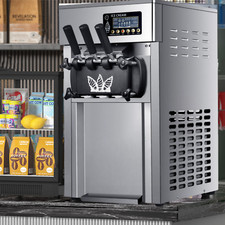 Commercial Table top 3-Color Soft Serve Ice Cream Machine 3 Flavor Dispenser