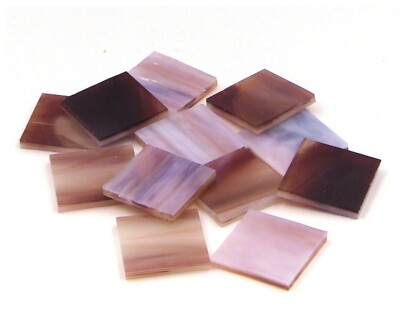 Sierra Red Pearl Opal Squares | Fusible 96 | Cut Mosaic Glass Tile Shapes 
