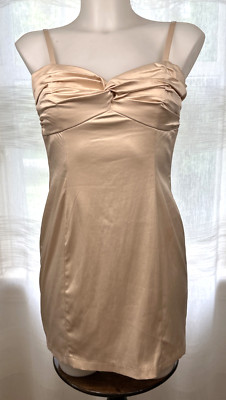 Twenty One Mini Dress Sz MED Champagne Wedding Party Cocktail Going Out Club